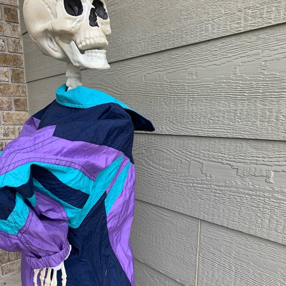 Vintage Elitel purple, turquoise and navy wind-breaker - Picture 5 of 5